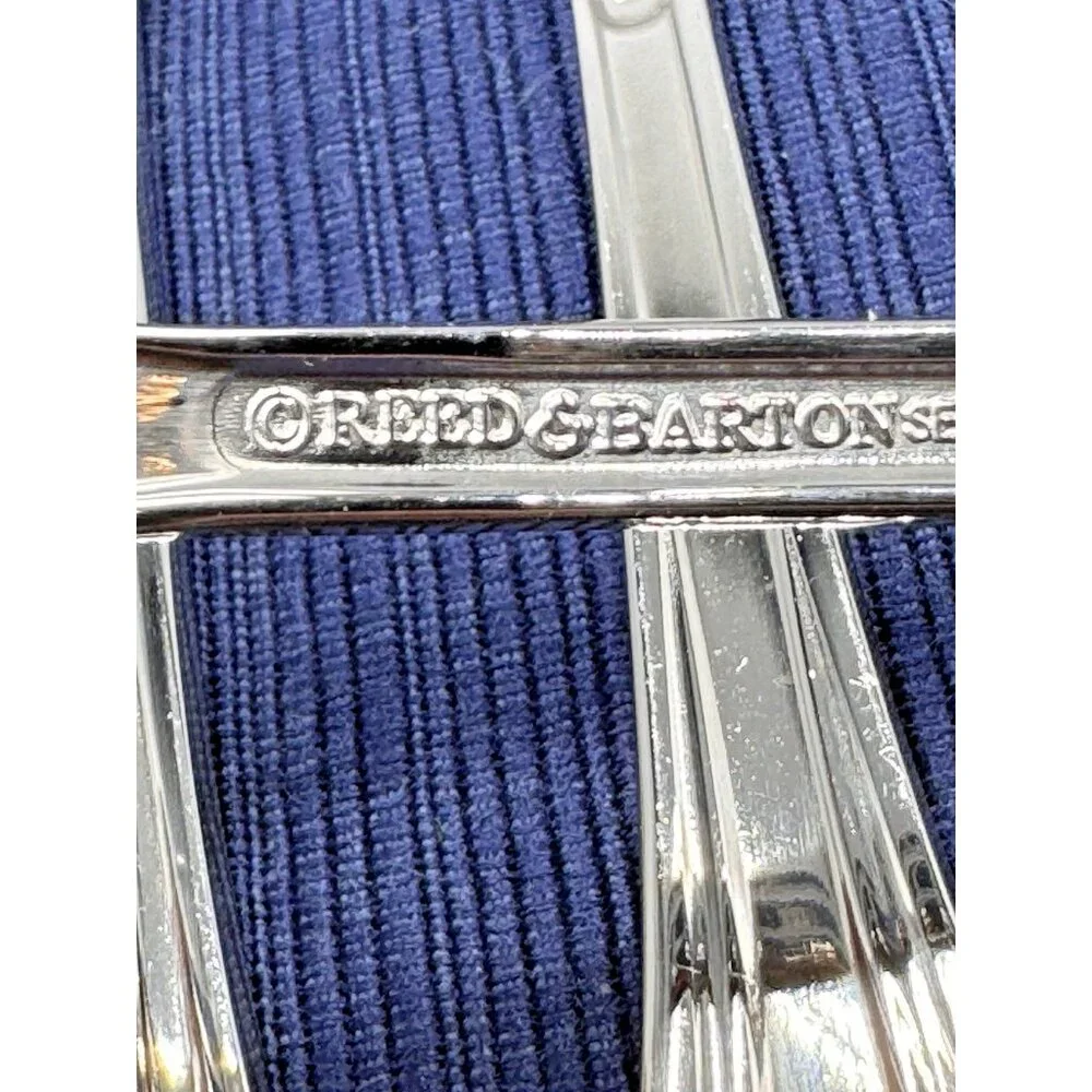 Reed and Barton Cortland Fork Glossy Stainless Flatware 8 inch Lot of‎ 4